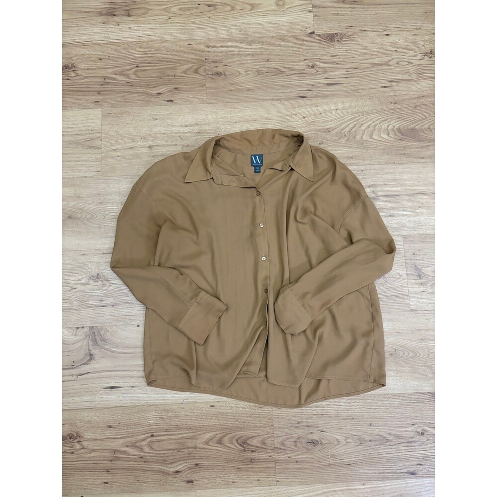 Worthington Camel Brown Button Down Shirt